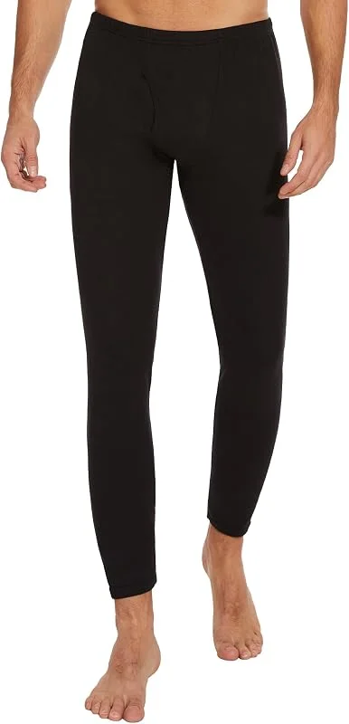 HIPOWER Roupa interior térmica para homem, calças compridas com forro polar, capa base, leggings desportivas pretas, para treino, corrida, caminhadas, ginásio, esqui, pijama — Roupa aquecida