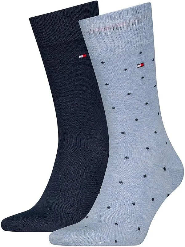 Tommy Hilfiger Dot Calcetines clásicos Hombre (Pack de 2) — Roupa aquecida
