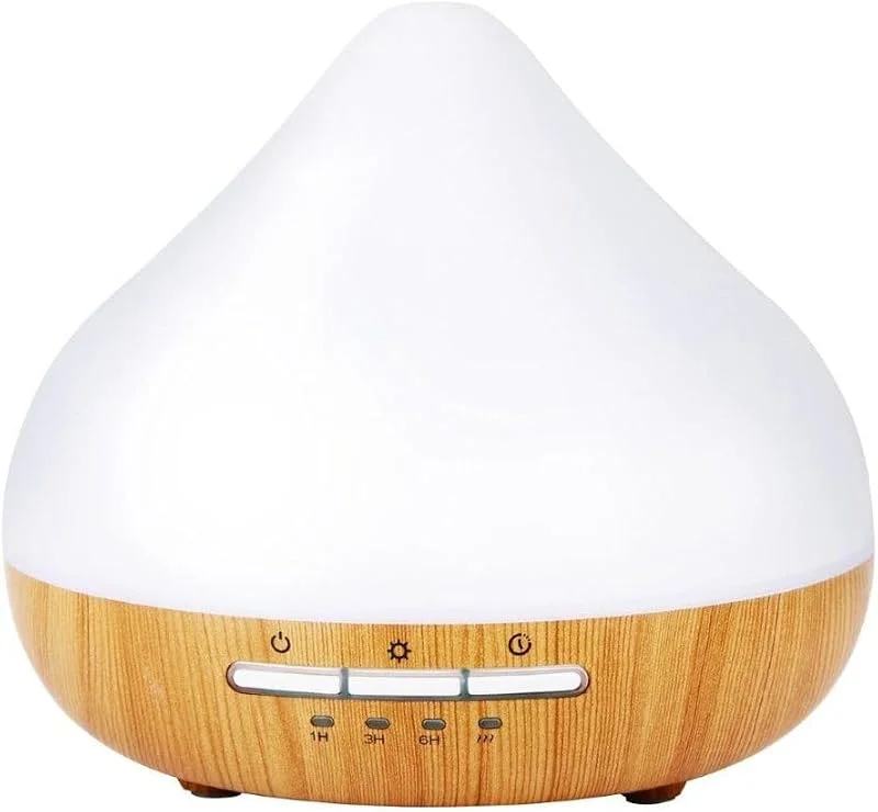 Grundig Difusor óleos essenciais de 300 ml, humidificador de ar elétrico com LED e temporizador, difusor sem fios para óleos essenciais, cor branca
