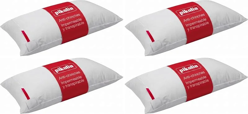 Pikolin Home - Fronha de almofada impermeável, antipercevejos e respirável, 40 x 75 cm (todas as medidas) (embalagem de 4) — Aquecimento