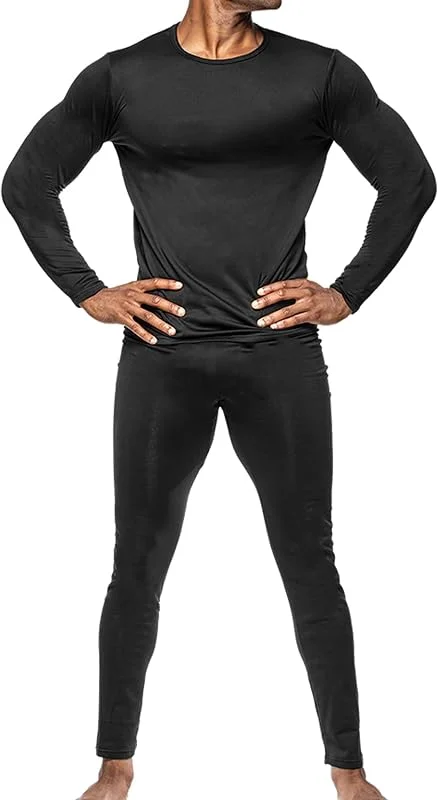 Body Glove Conjunto de roupa interior térmica de 2 peças para homem, camisa com forro polar quente e calças compridas para inverno, capa base para homem — Roupa aquecida