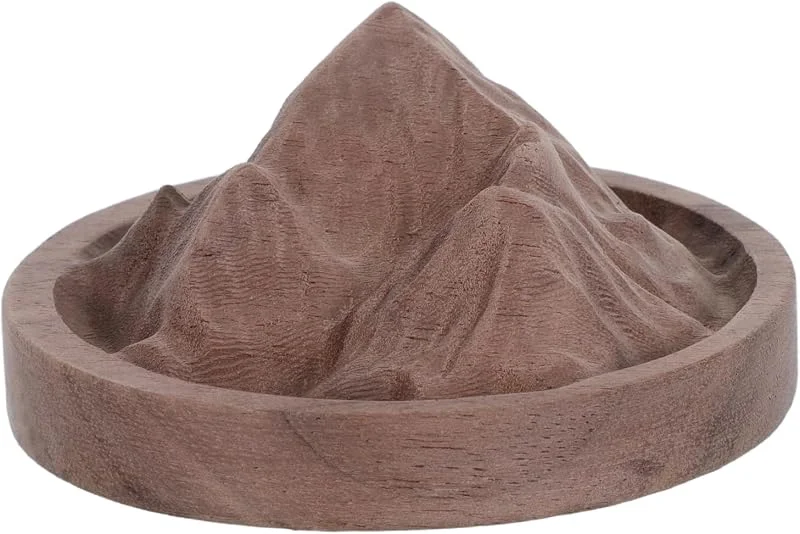 PRETYZOOM Difusor de Aceites Esenciales de Madera Negra Tipo Escultura Pequeño para Coche y Hogar, Aroma Natural Duradero, Decoración Artística para Oficina, SPA y Sala de Yoga — Humidificador