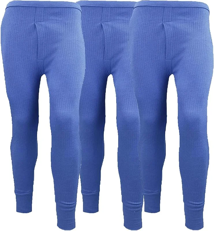 Pacote de 3 calças térmicas para homem, calças compridas, camada base, escovagem extrema, interior ultra macio, leggings — Roupa aquecida