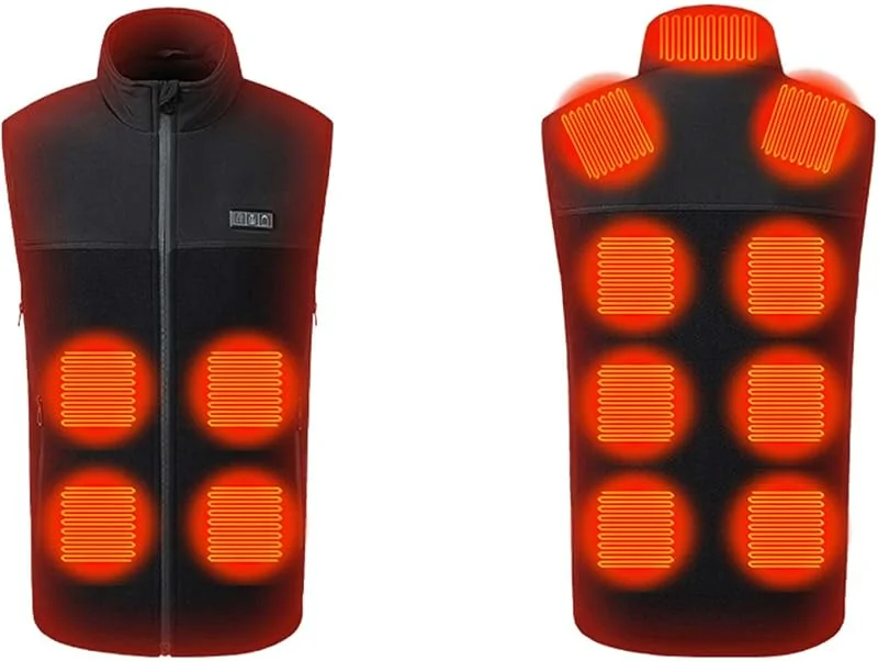 Colete elétrico aquecido para homem e mulher, com 16 zonas de aquecimento, para inverno (preto, tamanho M) — Cozinha e lar