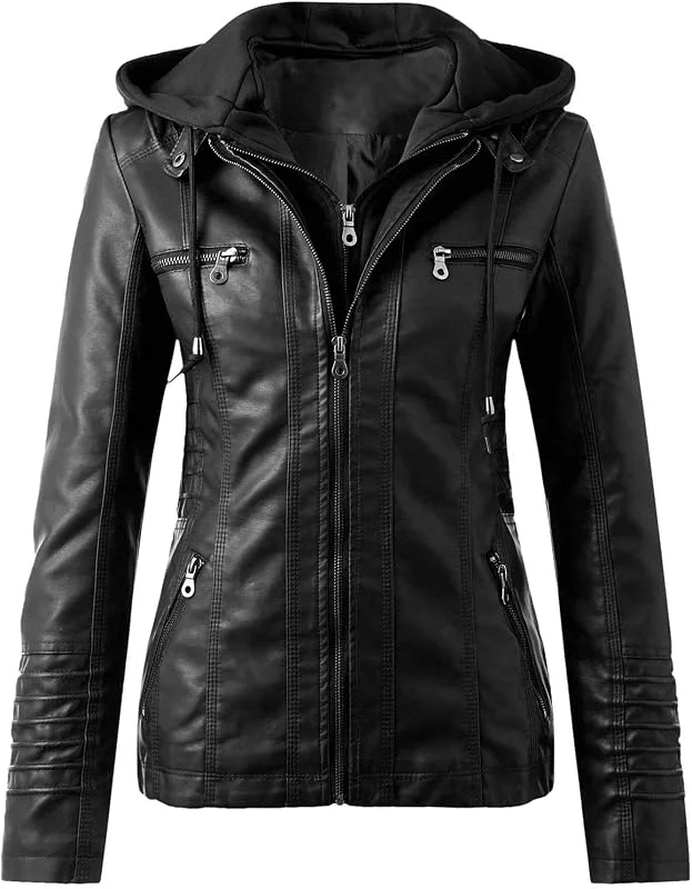 Generisch 2026 Mujeres Slim Chaqueta Tops Cuello Cinturón Soporte con Cremallera Abrigos de Motocicleta Abrigos Mujeres — Roupa aquecida