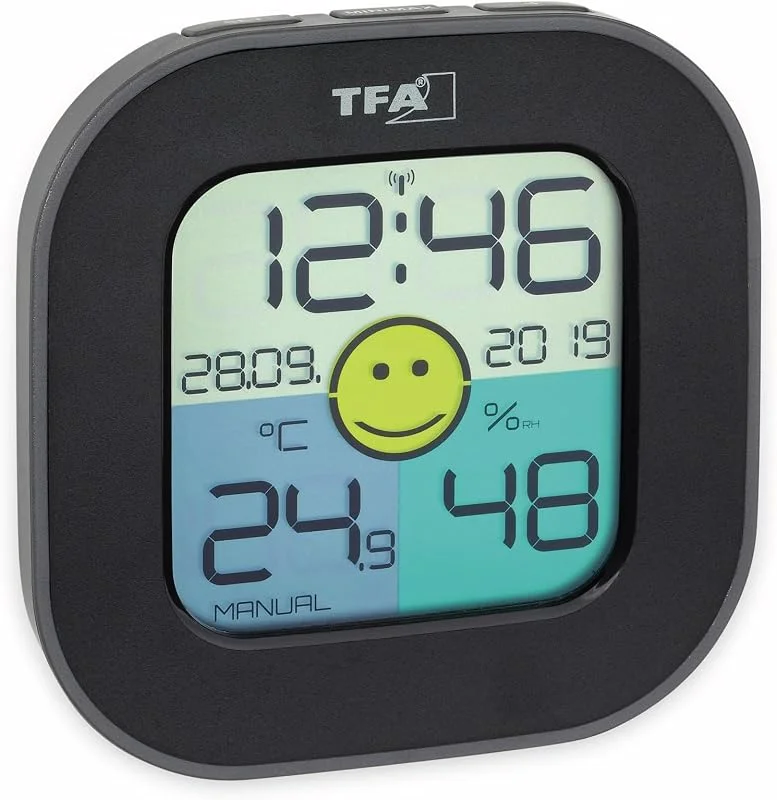 TFA Dostmann Termómetro prateado multifunções, -35 + 50 graus C, L 88 x B 19 (44) x H 88 mm (30, 5050, 01) — Humidificador