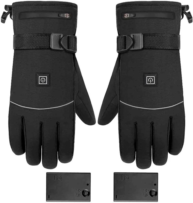 CHEWYNP Luvas aquecedores de mãos, luvas aquecidas luvas de esqui aquecidas com bateria elétrica luvas de snowboard luvas quentes de inverno — Cozinha e lar