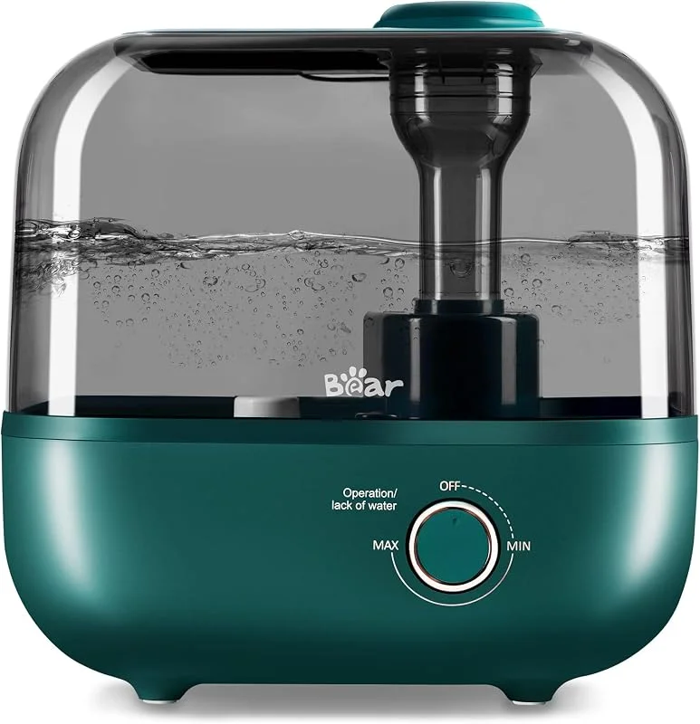 BEAR Top-Fill Humidificador 5 L de aromas, 28 dB ultra silencioso para bebés e plantas, 35 horas de funcionamento, com bandeja de aroma, de vapor rotativo de 360 °, desligamento automático