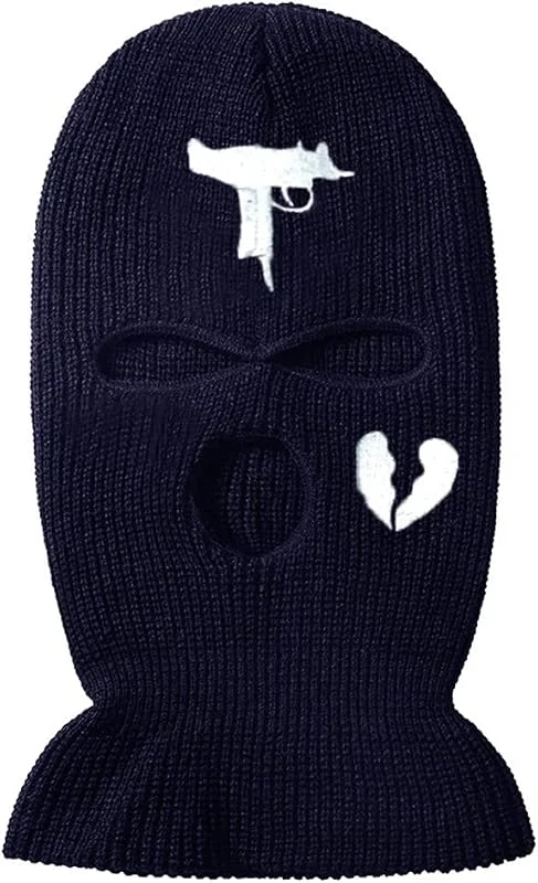 YAMEE 3 orifícios Uzi balaclava de ponto completo máscara de esqui inverno à prova de vento pescoço aquecedor térmico ciclismo para homens mulheres — Roupa aquecida