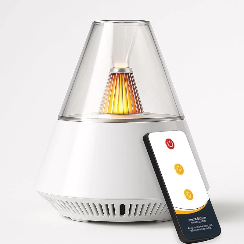 ALMA® Difusor de aromas, humidificador ultra-sónico para óleos essenciais com luz LED, aromaterapia inteligente, uso silencioso, 16 h de automonomia, com controlo remoto (branco)