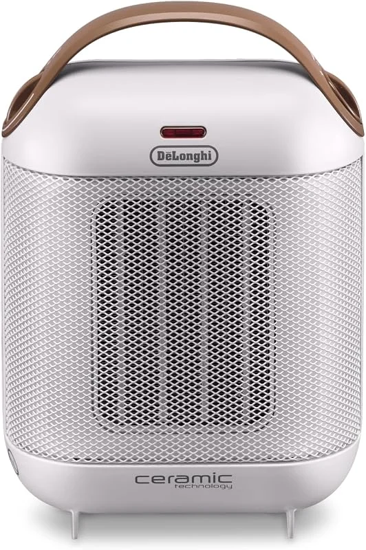 De'Longhi HFX30c18.IW - Calefactor cerámico vertical, 2 ajustes de potencia de 900 y 1800 w, auto regulable e innovador, blanco — Aquecimento