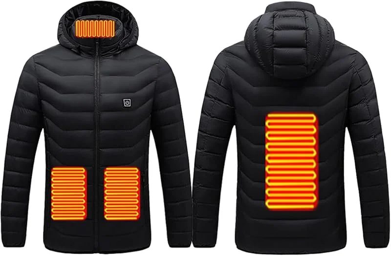 Chaqueta calefactable for Hombre y Mujer, Ligera, Recargable por USB, sin Pilas.(Noir, M) — Roupa aquecida