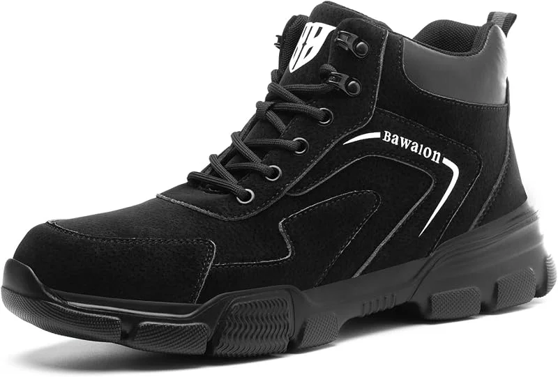 Botas de Segurança para Homem Mulher Impermeáveis Leves Sapatos de Segurança com Ponta de Aço Antiderrapante Botas de Trabalho — Roupa aquecida