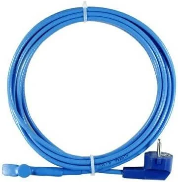 Aquecedor de tubo térmico, elétrico, banda de aquecimento, autorregulável, pronto para conectar, produto da marca, azul 1800 W, 230, 00 V